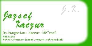 jozsef kaczur business card